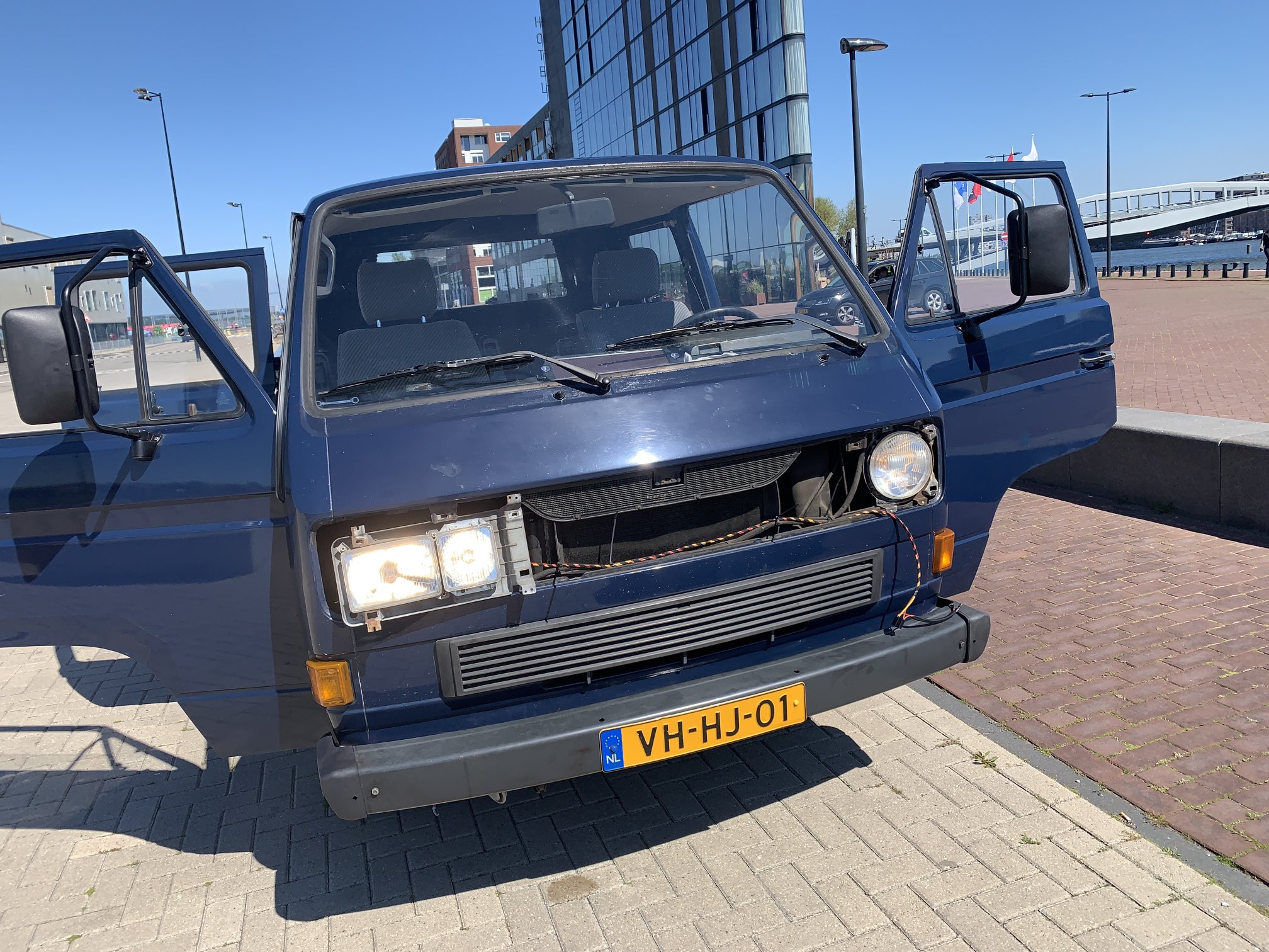 Square Headlight conversion on the doka