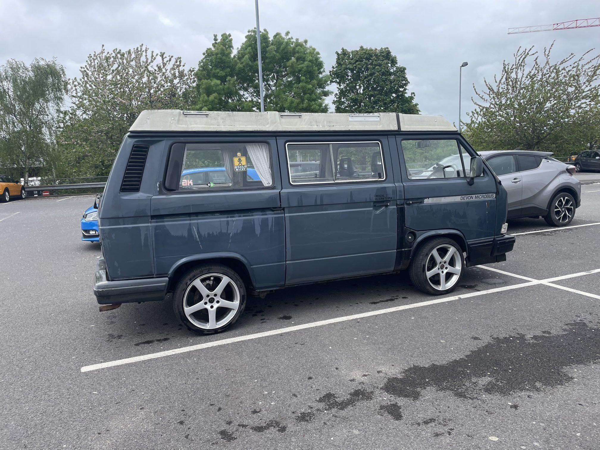 VW T3 camper van parked in a car park