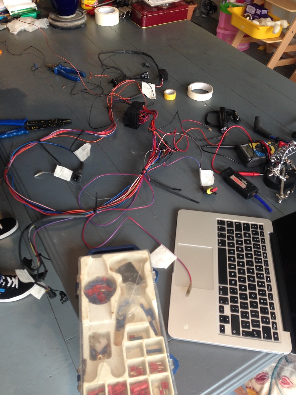 More EFI wiring on the WBX engine